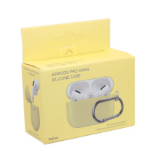 Силиконовый чехол с карабином для AirPods PRO Yellow