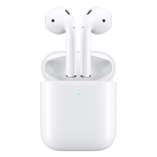 Беспроводные наушники Apple AirPods 2 с беспроводным зарядным футляром MRXJ2