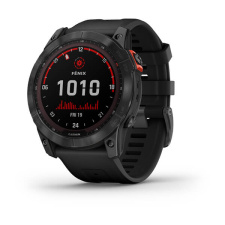 Умные часы Garmin Fenix 7X Solar серый с черным ремешком